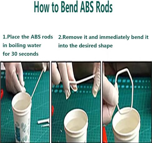 ABS قضبان مسطحة قضبان بلاستيكية مستطيلة للحرف اليدوية مواد البناء المعمارية الأبيض 20 قطعة ، 1 مللي متر × 4 مللي متر × 500 مللي متر in Kuwait
