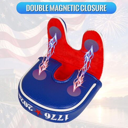 USA 250th Anniversary Golf Putter Cover for LAB DF3 Putter, Patriotic Style Premium Golf Club Head Covers, Magnetic Center Shaft Putter Headcover in Kuwait