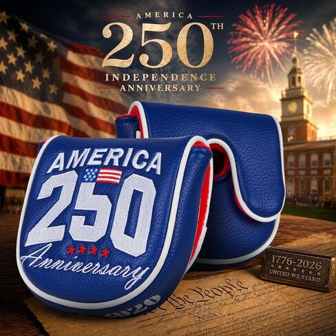 USA 250th Anniversary Golf Putter Cover for LAB DF3 Putter, Patriotic Style Premium Golf Club Head Covers, Magnetic Center Shaft Putter Headcover in Kuwait