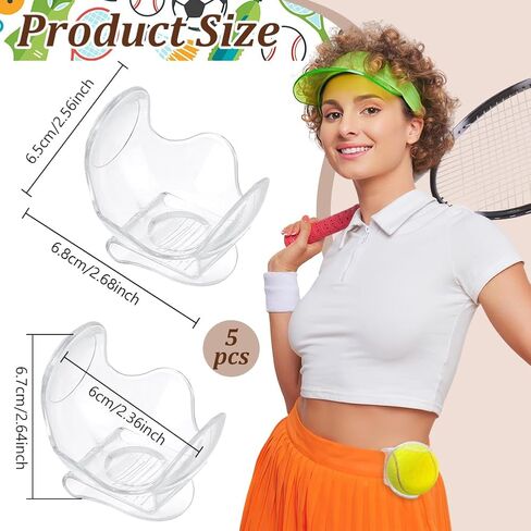 NBEADS 5 Pcs Tennis Ball Waist Clip Holder, ABS Waistband Clip Holder Clear Display Stand for Practice Matches and Sports Activities in Kuwait