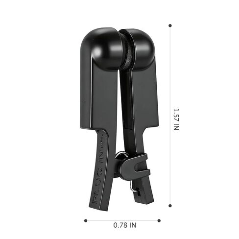 1 Pair Black Ear Clip Electrode Double-Sided Rubber Head for Ten-s 7000 & C-E-S Stimulation, Comfortable Reusable Ear Clip Accessory in Kuwait