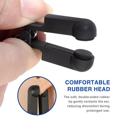 1 Pair Black Ear Clip Electrode Double-Sided Rubber Head for Ten-s 7000 & C-E-S Stimulation, Comfortable Reusable Ear Clip Accessory in Kuwait