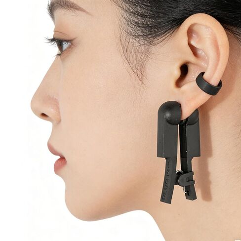 1 Pair Black Ear Clip Electrode Double-Sided Rubber Head for Ten-s 7000 & C-E-S Stimulation, Comfortable Reusable Ear Clip Accessory in Kuwait