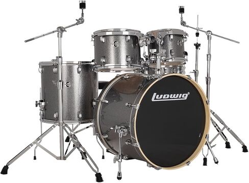 مجموعة طبول Ludwig Evolution مكونة من 5 قطع مع أجزاء صلبة - بلاتينيوم سباركل in Kuwait