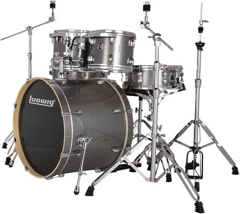 مجموعة طبول Ludwig Evolution مكونة من 5 قطع مع أجزاء صلبة - بلاتينيوم سباركل in Kuwait