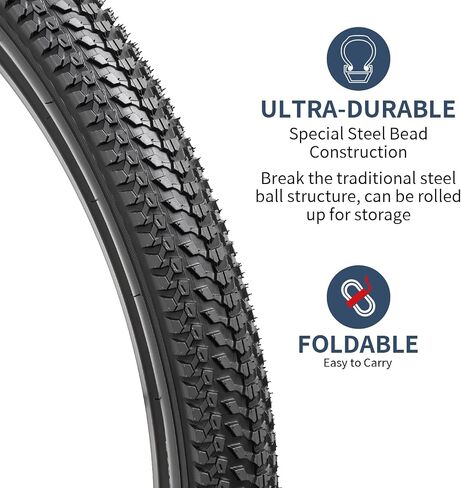 YUNSCM 2-PCS 24" Bike Tires 24x2.125/57-507 and 24" Heavy Duty Bike Tubes Schrader Valve Compatible with 24x2.0 24x2.10 24X2.125 24x2.15 Bike Bicycle Tires and Tubes (Y-1080) in Saudi Arabia