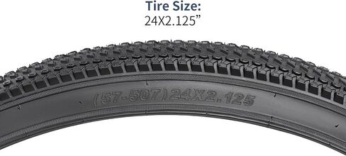 YUNSCM 2-PCS 24" Bike Tires 24x2.125/57-507 and 24" Heavy Duty Bike Tubes Schrader Valve Compatible with 24x2.0 24x2.10 24X2.125 24x2.15 Bike Bicycle Tires and Tubes (Y-1080) in Saudi Arabia