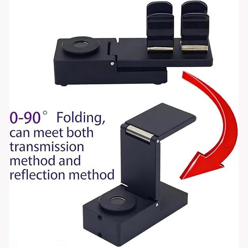Diffraction Spectroscope Support Bracket, Gem Spectroscope Stand, 0-90° Adjustable Angle, Foldable Testing Holder for Transmission Reflection Gem Antique Identification in Kuwait