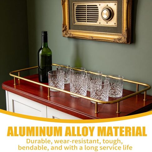 3 Pcs Gallery Rails for Shelves Aluminum 1/5" Diameter 11.8" Length Shelf Rail for Glass Display Cabinet and Gallery Spindle Replacement in Kuwait
