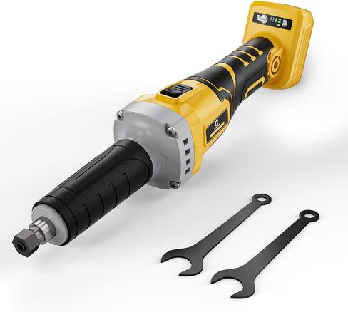 مطحنة قوالب لاسلكية، متوافقة مع بطارية Dewalt 20V Max، محرك بدون فرش بثلاث سرعات 24000 دورة في الدقيقة، ظرف دقيق 1/4 بوصة، لإزالة الصدأ، والطحن، والتلميع، وإزالة الأزيز (بدون بطارية) in Kuwait