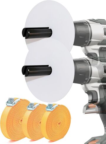 Ratchet Strap Winder Drill Attachment, High-Efficiency Tie-Down Straps Roller Organizer Storage for Flatbed Trucks, Trailers, Warehouse & Garages - 1Pack in Kuwait