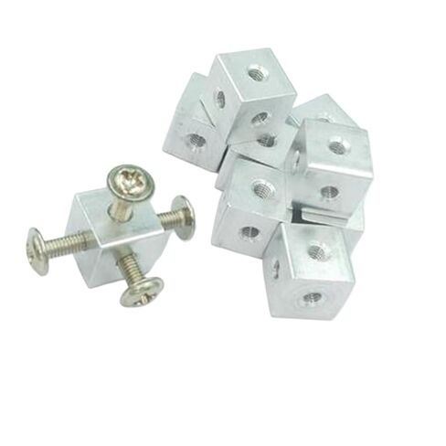 10PCS M3 M4 M5 M6 Three-Sided Nut Square Fixed Block Square Corner Nut Six-Sided Thread Plate Link Block for Fixing Acrylic Box(10 X 10 X 10 X M3) in Kuwait