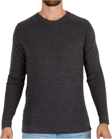 MERIWOOL Mens Knit Sweater - Merino Wool Sweater Men Long Sleeve Shirt in Kuwait