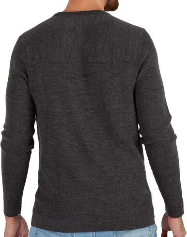 MERIWOOL Mens Knit Sweater - Merino Wool Sweater Men Long Sleeve Shirt in Kuwait