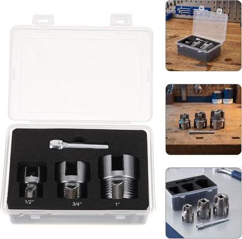 Toyvian Pipe Thread Cutting Tool for Water Pipe Systems Internal External Threader Steel Construction with Seal Tape User-friendly and Portable for Quick Repairs and Home Projects in Kuwait