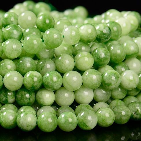 #US 8MM Lime Green Jade Round 4.5 inch (80020085-D6 8) in Kuwait