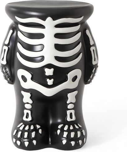 Halloween Decorations Skeleton Pumpkin Stand, Black & White Torso Candy Bowl Holder, Blow Mold Pumpkin Display Stand for Cake Carved Pumpkin, Water-proof Indoor Outdoor Halloween Party Table Decor in Kuwait
