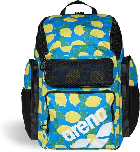 Arena One Go Backpack Swimmers Athletes Sports Gym Rucksack Multisport Daypack Large Size Training Gear Equipment Swim Bag for Men and Women, 45 Liters, Arena Lemons in Kuwait