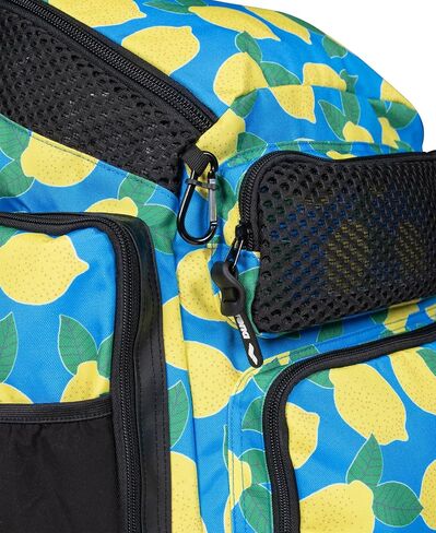 Arena One Go Backpack Swimmers Athletes Sports Gym Rucksack Multisport Daypack Large Size Training Gear Equipment Swim Bag for Men and Women, 45 Liters, Arena Lemons in Kuwait