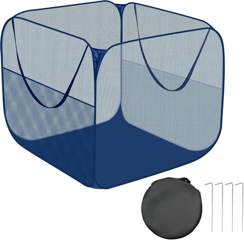 47x47x31Inch Pool Storage Bin Blue Nylon Mesh Pool Organizer with 2 Side Pockets 300 Gallon Pool Storage for Inflatable Float Beach Balls and Pool Accessories in Kuwait