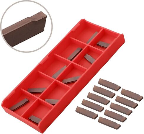 FABULETTA MGMN200-G LDA Carbide Inserts 2mm Grooving Parting Tool Kit للصلب الزهر الفولاذ المقاوم للصدأ الألومنيوم شبه التشطيب النهائي قبضة عالية مقاومة للاهتراء 16 × 4 × 2 مم 10 عبوات قطع in Kuwait