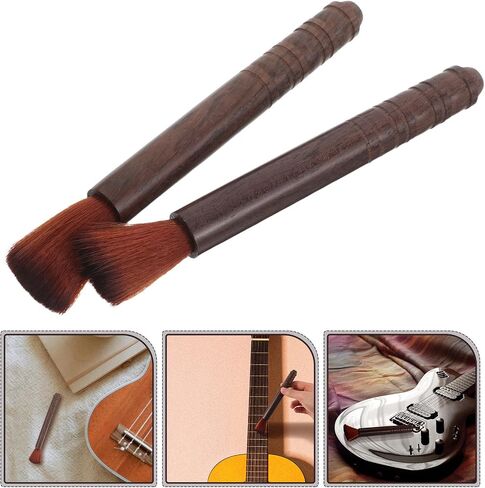 Healifty Soft Bristled Cleaning Brush for String Instruments and Erhu, Wooden Handle with Polyester Bristles, Gentle Cleaning Tool for Guitar, Violin, and Other Musical Instruments in Kuwait