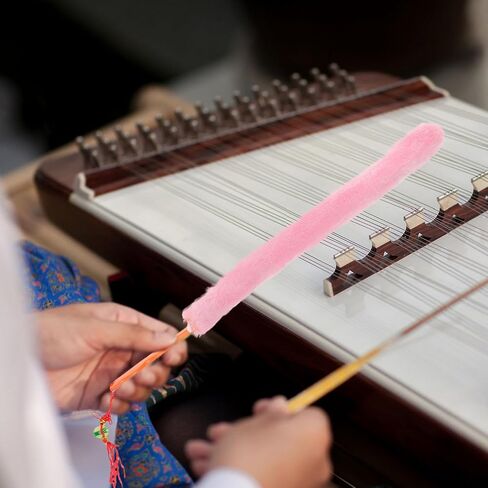 فرشاة تنظيف Zithers المحمولة مع شعيرات طويلة من فراء الأرنب للأدوات الوترية يمكن حملها بمقبض بلاستيكي وردي للعناية بالأدوات in Kuwait