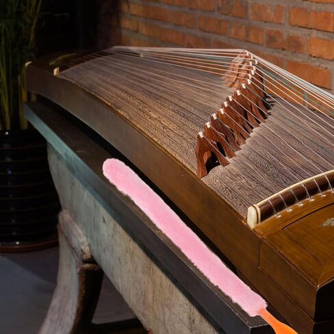 فرشاة تنظيف Zithers المحمولة مع شعيرات طويلة من فراء الأرنب للأدوات الوترية يمكن حملها بمقبض بلاستيكي وردي للعناية بالأدوات in Kuwait