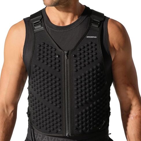 OMORPHO Men’s 20 lb G-Vest Icon Bundle, adjusts from 10 lb to 20 lb in increments with included G-Pack weight panels, low-profile, fully adjustable, comfort fit. Great for walking, hiking, running and training. in Kuwait