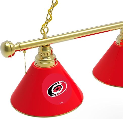 Carolina Hurricanes 3 Shade Billiard Light مع تركيبات نحاسية من Holland Bar Stool in Kuwait
