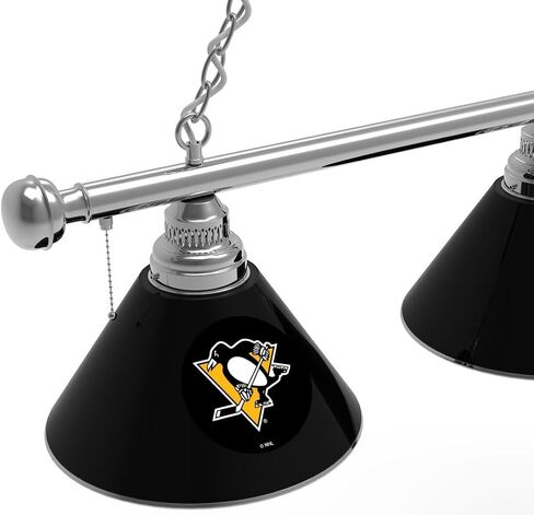 Pittsburgh Penguins 3 Shade Billiard Light with Chrome Fixture by Holland Bar Stool in Kuwait