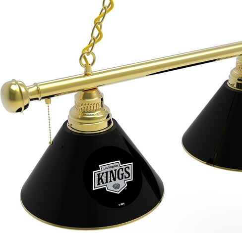 HBS Los Angeles Kings 3 Shade Billiard Light مع تركيبات نحاسية من Holland Bar Stool in Kuwait