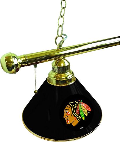 HBS Chicago Blackhawks 3 Shade Billiard Light with Black Shades by The Holland Bar Stool Co. in Kuwait