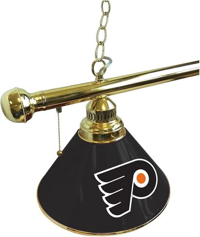 Philadelphia Flyers 3 Shade Billiard Light with Black Shades with Brass Fixture by Holland Bar Stool in Kuwait