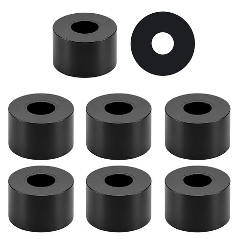 8PCS Heavy Duty Rubber Vibration Isolators Pads, 1/2 Inch Thick | Anti Vibration for Washing Machine, Appliances, Dryer & Motors, 1'' OD X 3/8'' ID X 0.5'' Thickness in Kuwait