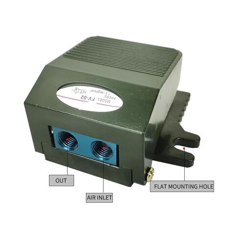 مضخات الحجاب الحاجز، FV-02 سبائك الألومنيوم 1/4 بوصة BSP، صمام دواسة الهواء الهوائي الملولب، مفتاح قدم ثنائي الاتجاه (الصمام فقط) in Kuwait