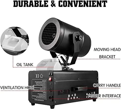 2000W Professional Snow Machine, 180° Snowflake Maker with Remote Control, Creates Falling Snow Effect, 3-5m Spray Distance for DJ Parties and Stages in Kuwait