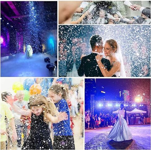 2000W Professional Snow Machine, 180° Snowflake Maker with Remote Control, Creates Falling Snow Effect, 3-5m Spray Distance for DJ Parties and Stages in Kuwait