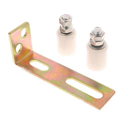 1set Guide Wheel Patio Door Track Guide Rollers Sliding Door Guide Rollers with L-Pillar Bracket Adjustable Double Rollers(Black) in Kuwait