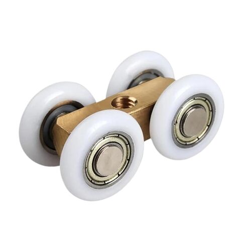 Door Hardware Roller Bathroom 4.4cmx2.2cm Adjustable Copper Four-Wheel Hanging Glass Pulley No Rust Slide Door in Kuwait