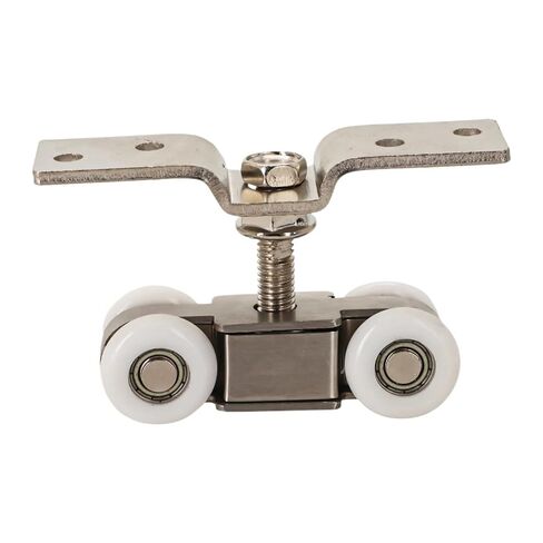 1 Pair Sliding Door Roller Door Track Rail Hanging Rail Glass Door Guide Mute Push Pull Slide Doors Pulley Hardware in Kuwait