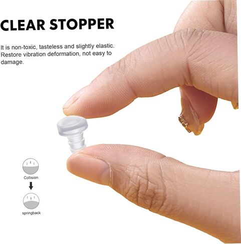 NUOBESTY 200pcs Transparent PVC Stop Bumpers for Furniture -Collision Table Bumpers for Cabinets and Drawers and Easy to Install in Kuwait