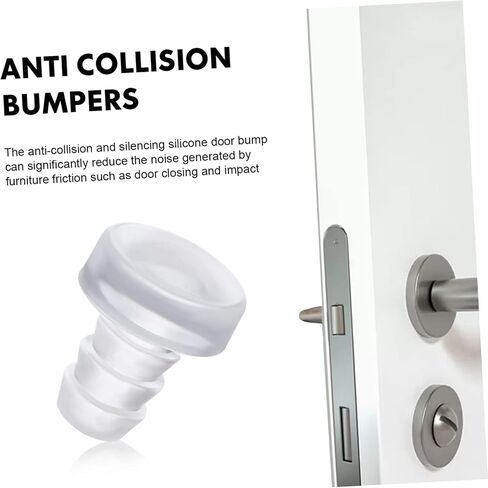 NUOBESTY 200pcs Transparent PVC Stop Bumpers for Furniture -Collision Table Bumpers for Cabinets and Drawers and Easy to Install in Kuwait