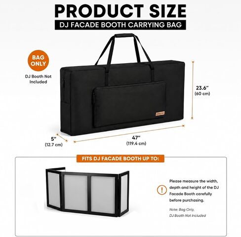 Heavy Duty DJ Facade Booth Carrying Bag,Water-resistant Portable DJ Facade Equipment Storage Bag 47"x5"x23.6"[Only Bag] in Kuwait