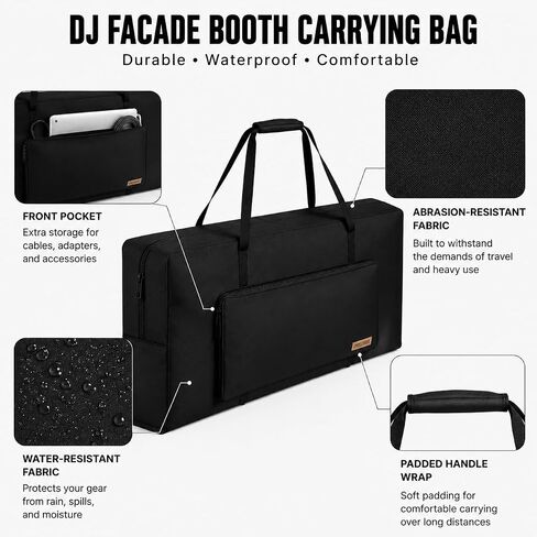 Heavy Duty DJ Facade Booth Carrying Bag,Water-resistant Portable DJ Facade Equipment Storage Bag 47"x5"x23.6"[Only Bag] in Kuwait
