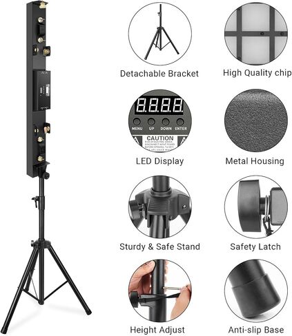 100 واط مرحلة بكسل أضواء مع حامل: 40 بيدز RGB DJ Light Bar مع ترايبود قابل للتعديل - 37 لون ثابت و 95 آثار العرض المتغيرة لحفل حفل زفاف لايف رقص نادي الإضاءة المرحلة in Kuwait