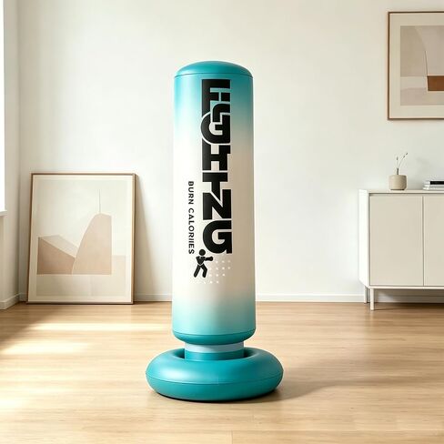 Inflatable Punching Bag for Adult, 59“ Heavy Duty Standing Boxing Bag with 4 inch Inflatable Foot Pump for Mixed Martial Arts, Muay Thai, Fitness Training in Kuwait