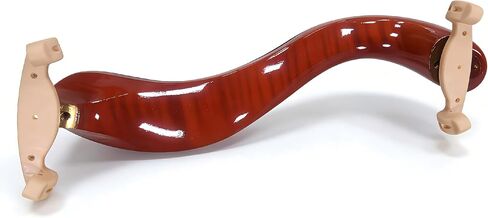AKLOT Violin Shoulder Rest 4/4 & 3/4: Made of solid white pine, Burgundy Tiger Stripe Finish, Thick Breathable Sponge, Silicone Clamps Won’t Damage Varnish, Ergonomic Design (02） in Kuwait