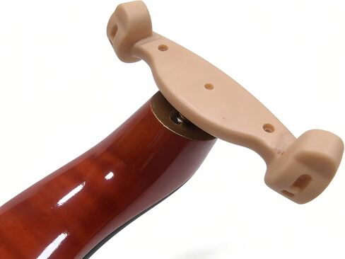 AKLOT Violin Shoulder Rest 4/4 & 3/4: Made of solid white pine, Burgundy Tiger Stripe Finish, Thick Breathable Sponge, Silicone Clamps Won’t Damage Varnish, Ergonomic Design (02） in Kuwait