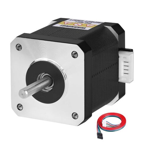 0.9° Nema 17 Stepper Motor 42x48mm 42Ncm (59.48oz·in) 1.3A 2.5Ω | 42 Stepper Motor Bipolar High Torque 2 Phase Shaft 24mm φ5mm 4-Wire Cable 1M for 3D Printer DIY Robot CNC Machine in Kuwait